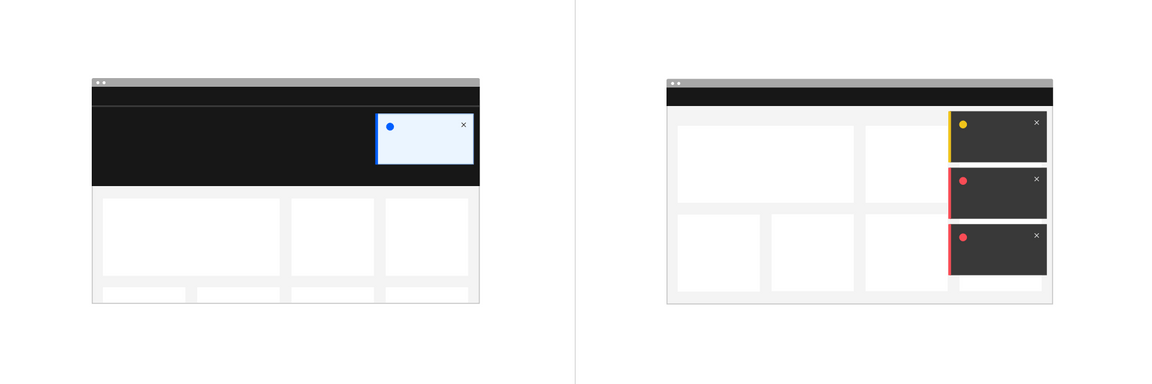 Example of toast notification with action button and time stamp Example of toast notification with action button and time stamp